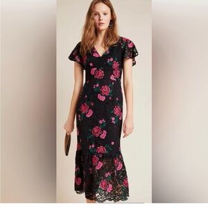 green emerald velvet dress Midnight Dana Metallic Floral Jacquard Strapless Dress 6 / Pink Multi main image 0
